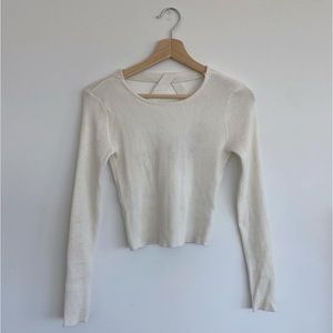 Cream fitted sweater